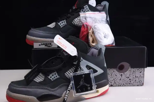 CV9388-001 x Jordan Bred Off White Air 4 Retro 0624